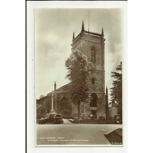 Buckinghamshire HIGH WYCOMBE War Memorial & Church Postcard by Kingsway (S17076)