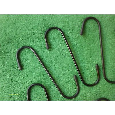 10 Pcs 5 inch S-Hooks Black w/PVC Display Plant Hanging Home Shop Garage Garden