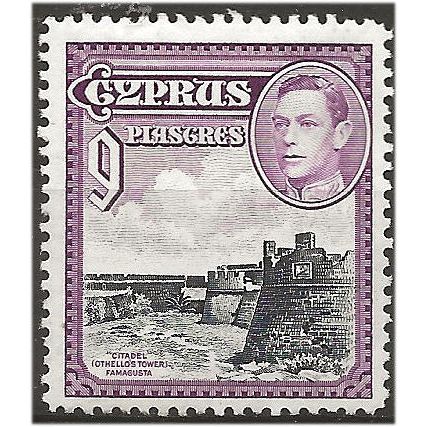 Cyprus 1938 SG159 9pi Black & Purple Mounted Mint .. ..