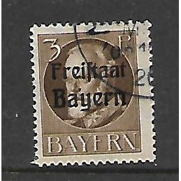 GERMANY STATES BAVARIA 1919 3pf BROWN OPT FREIFTAAT BAYERN SG231 FINE USED