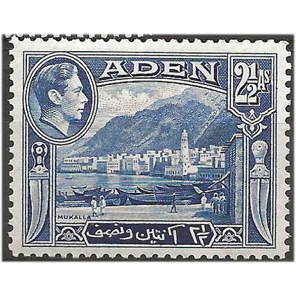 Aden 1939 SG21 2 1/2a Deep Ultramarine Mounted Mint .. .