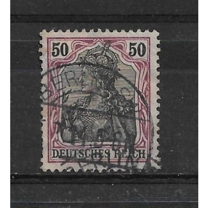 Germany.SG90a 50pf "Germania" (Black and Purple on Buff).Fine Used.Nov21