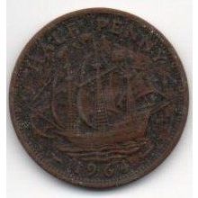 Coins. Pre-Decimal 1964 Elizabeth II. Half Penny