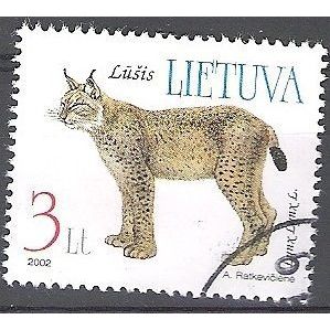 Lietuva 2002 Michel 790 O Cote (2013) 3.00 € Lynx Cachet rond