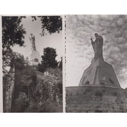 San Sebastian Jesus Statue Holy Heart 2 x Real Photo Postcard s