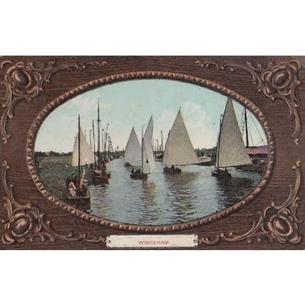 Wroxham Norfolk Pre WW1 Ship Boat Shipping Antique Postcard