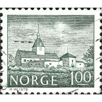NORWAY, Austrat Manor, 1650, grey-green 1978, 1.00kr