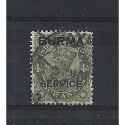 Burma.O7 4a Sage-Green.Fine Used.Jul25c