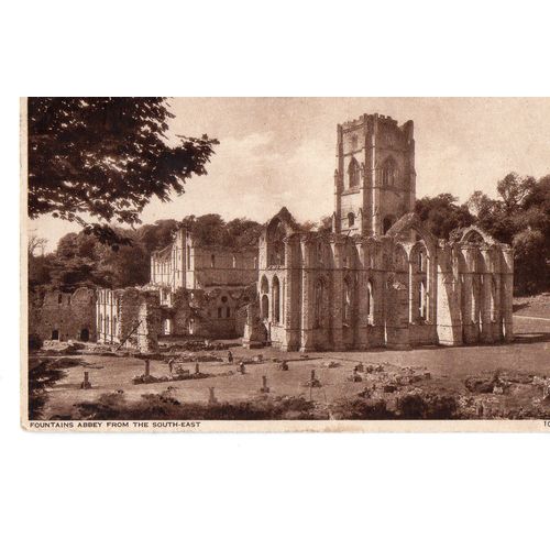 Walter Scott Postcard Fountains Abbey from the South East Ripon