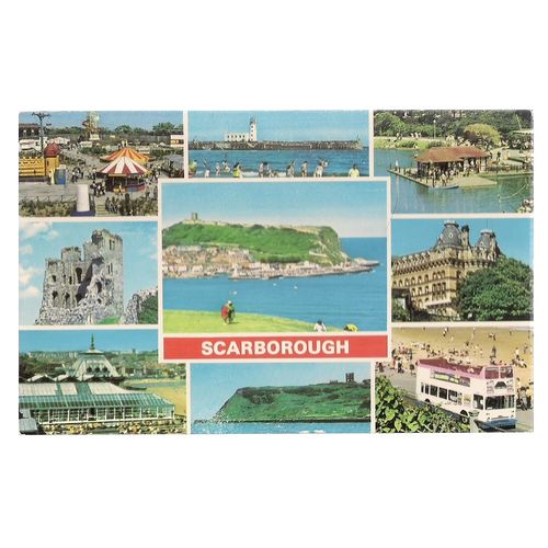 SCARBOROUGH, multi view vintage .unused postcard =