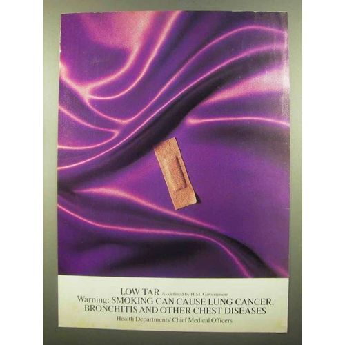 1986 Silk Cut Cigarettes Ad - Low Tar - Bandage