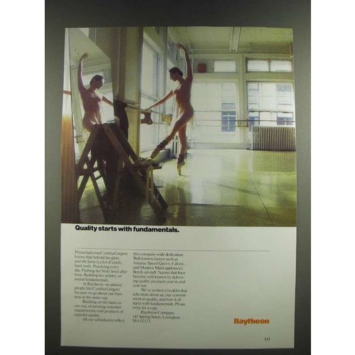 1986 Raytheon Ad - Cynthia Gregory - Quality Starts With Fundamentals