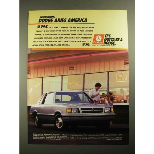 1987 Dodge Aries Ad