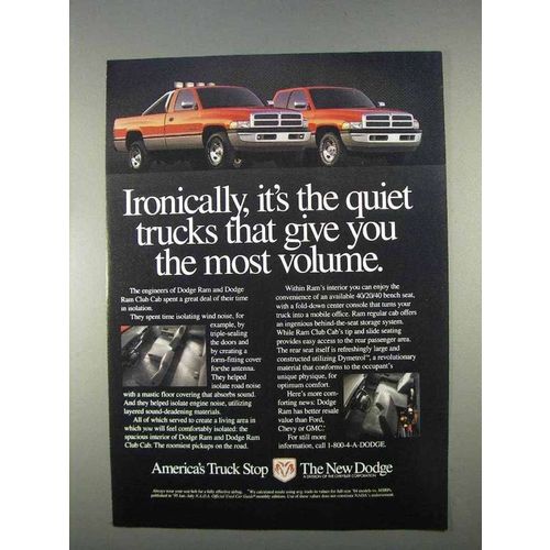 1996 Dodge Ram and Ram Club Cab Pickup Truck Ad