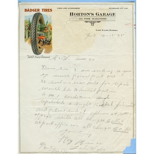 FL Lake Wales Horton's Garage B/W letterhead All Work Guaranteed Very colo~2