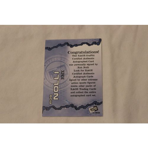 Rob Nolli 2000 Press Pass Rage GRAFFITI AUTOGRAPH Extreme Sports