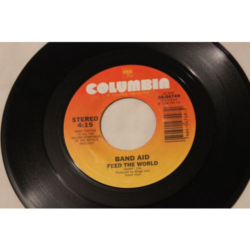 Band Aid 45 & Picture Sleeve-DO THEY KNOW IT'S CHRISTMAS/FEED THE WORLD STEREO
