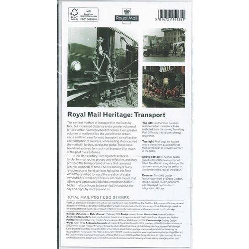 SG FS151 SP: Royal Mail Heritage: Transport, special pack.