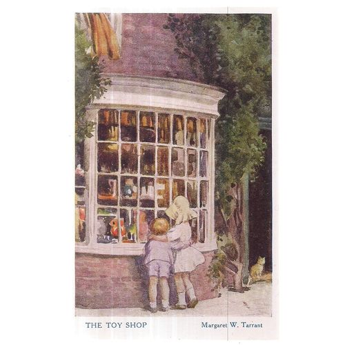 THE TOY SHOP by Margaret W. Tarrant unused postcard Medici society ltd. =