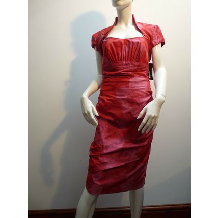 LINEA RAFFAELLI RED DRESS & BOLERO WEDDING / RACES / PARTY UK 10 £630 BNWT