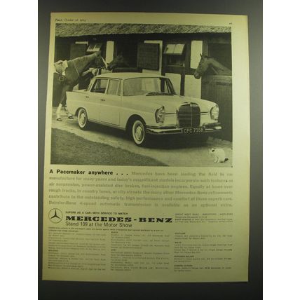 1964 Mercedes-Benz Car Ad - A pacemaker anywhere