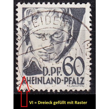 GERMANY Alliiert Franz. Zone [RheinlPfalz] MiNr 0027 y VI ( O/used )