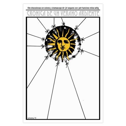 Movie Poster decor for"BURNING Summer"Sun tied up.Home room wall decoration