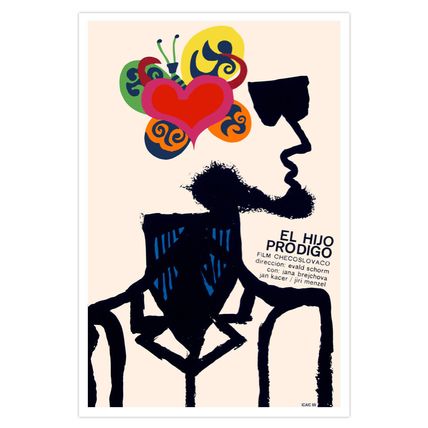 Czech movie Poster 4 film PRODIGAL son.Butterfly art.Home room decor.Cerebral
