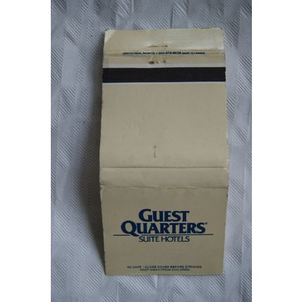 Matchbook Cover Guest Quarters Suite Hotels