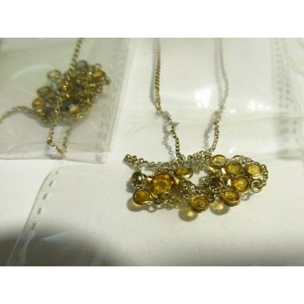 Jewelry Lot of 3 Delicate Glass Crystal Y- Necklace & Earring Set