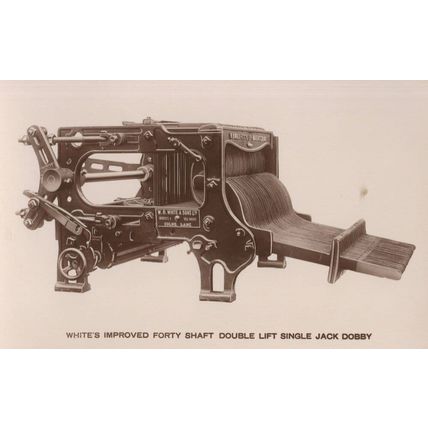 W.B.White & Sons Improved Forty Shaft Double Lift Single Jack Dobby Postcard