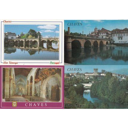 Chaves Portugal 4x Postcard s