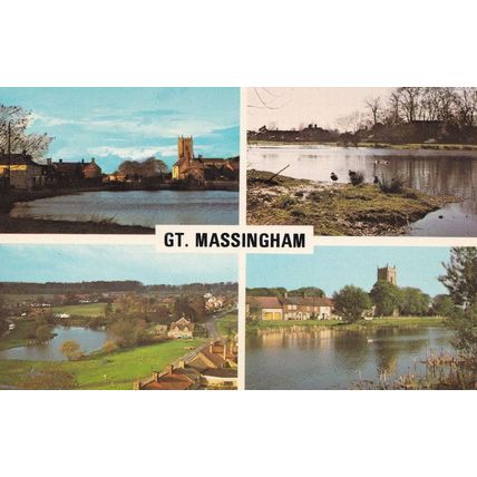 Gt Great Massingham 1970s Norfolk Postcard