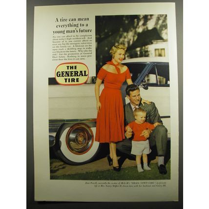 1953 General Tires Ad - Jane Powell Ad - A tire can mean everything