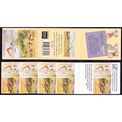 1993 Dinosaurs $4.50 Booklet (SG SB81) Ovp't Christmas 1993 ASDA Dinner Dance