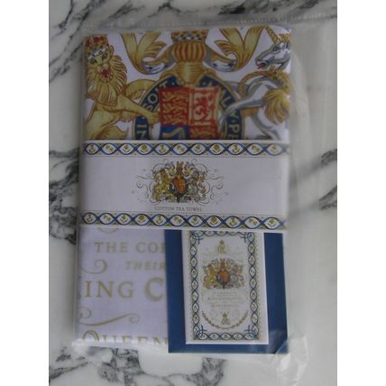 King Charles III 2023 Coronation Cotton Tea Towel -Royal Collection Trust queen