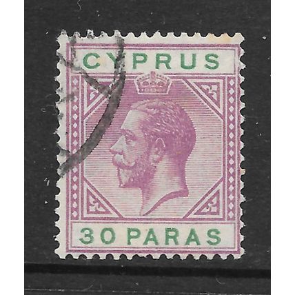 CYPRUS 1921 KG5 30 PARAS SG87 87 SG