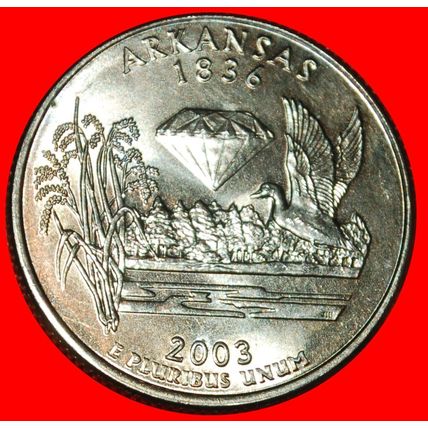 BIRD 1836: USA ★ 1/4 DOLLAR 2003D! UNC WASHINGTON 1789-1797★LOW START★NO RESERVE