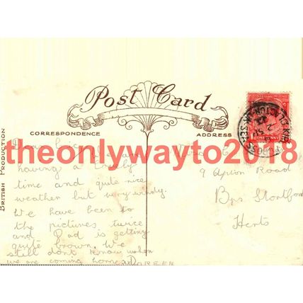 Promenade Gardens, Clacton on Sea, Essex, Postcard, 1923
