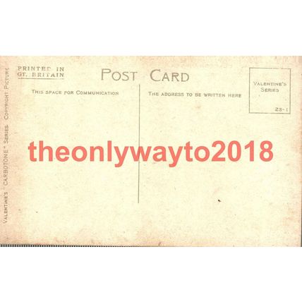 West Cliff, Clacton on Sea, Essex, Valentines Postcard, 1923