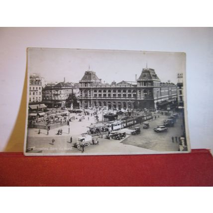GARE DU NORD, BRUXELLES, BRUSSELS unused vintage postcard RP =