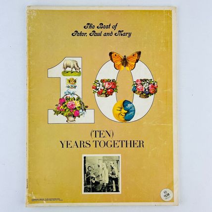 Best of Peter Paul & Mary Ten Years Together Song Book Paperback Illustrated