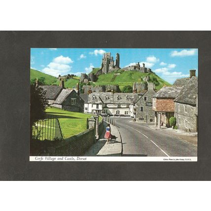 Postcard Dorset Corfe Castle Corfe village