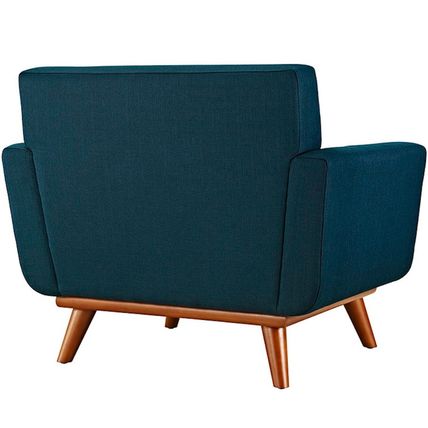 Classic Mid-Century Modern Tufted Club Chair Arms Green, Atomic Red, Azure Blue