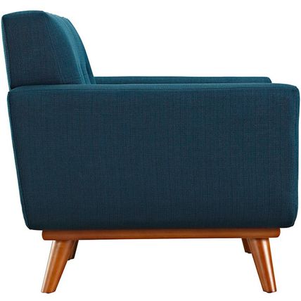 Classic Mid-Century Modern Tufted Club Chair Arms Green, Atomic Red, Azure Blue