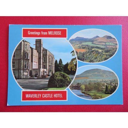 Waverley Castle Hotel Multiview, Melrose Roxburghshire, Scotland Postcard