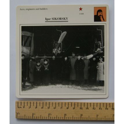 Igor Sikorsky - USSR - Aces, Engineers & Builders - Collectors Club Card