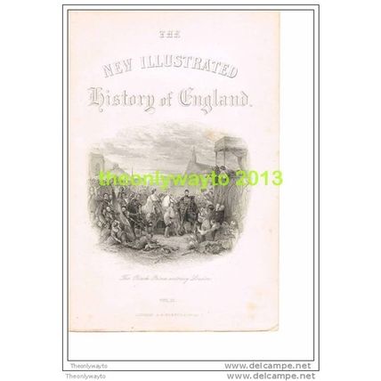 BLACK PRINCE ENTERING LONDON, Book Illustration (Print), c1870