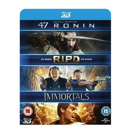 47 Ronin / RIPD / Immortals [Blu-ray 3D] [2011] [Region Free] New Factory Sealed