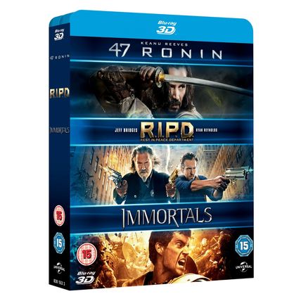 47 Ronin / RIPD / Immortals [Blu-ray 3D] [2011] [Region Free] New Factory Sealed